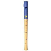 Voggys Holz-Kunststoff-Blockflöte (blauer Flötenkopf), deutsche Griffweise von Voggenreiter