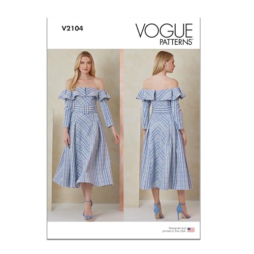 Vogue Schnittmuster V2104Y5 Damenkleid und Gürtel, Y5 (46-50-52-54) von Vogue