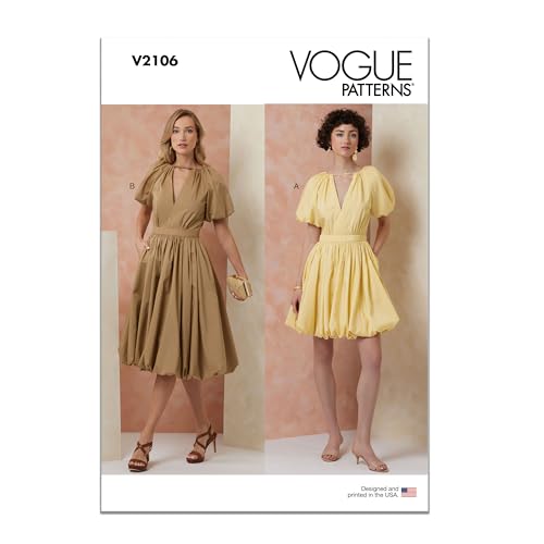 Vogue Schnittmuster V2106U5 Damenkleid in zwei Längen, U5 (44-46-48-50-52) von Vogue