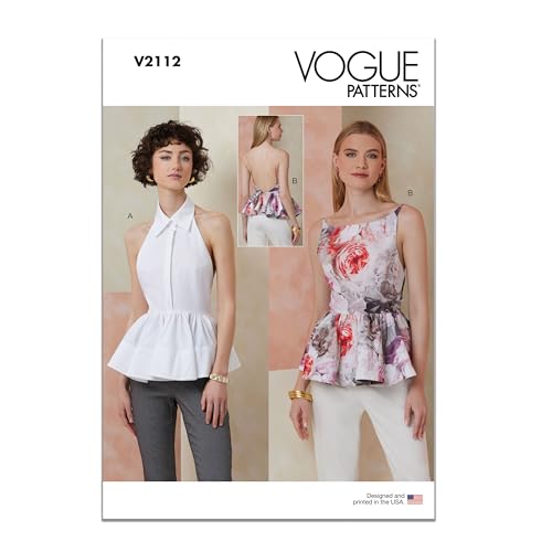 Vogue Schnittmuster V2112H5 Damen-Tops H5 (34-36-38-40-42) von Vogue
