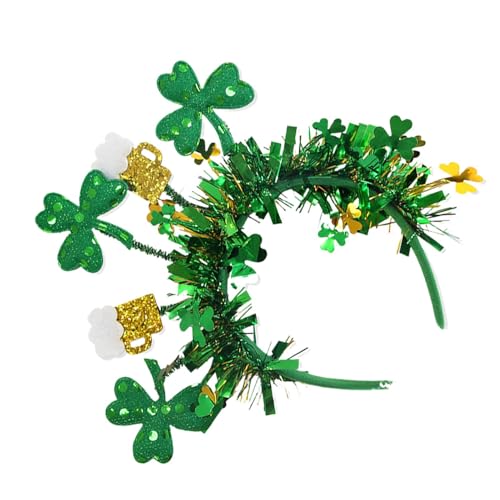 Kleeblatt-Haarband – Grüner St. Patrick's Day, irische Kopfbedeckung, Kostüm-Zubehör, irisches Karnevalskostüm-Zubehör mit Bowlerhut für Damen und Mädchen Kleeblatt-Haarband – Grüner St. Patrick's Day, irische Kopfbedeckung, Kostüm-Zubehör, irisches Karnevalskostüm-Zubehör mit Bowlerhut für Damen und Mädchen von Voihamy