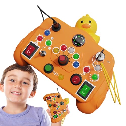 Voihamy Beschäftigtes sensorisches Spielzeug für Kleinkinder, Montessori-Beschäftigtes Spielzeug - Sensorisches Beschäftigungsspielzeug für Kleinkinder, LED-Aktivitätstafel,Vorschulspielzeug zur von Voihamy