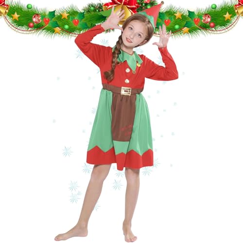 Voihamy Erwachsene Unisex Elfenkostü – Weihnachtselfen-Outfit | Erwachsene Unisex Freches Elfen-Weihnachtskostü – Party, Cosplay, Rollenoutfits, Weihnachtskostü, Kleidung, Maskerade von Voihamy