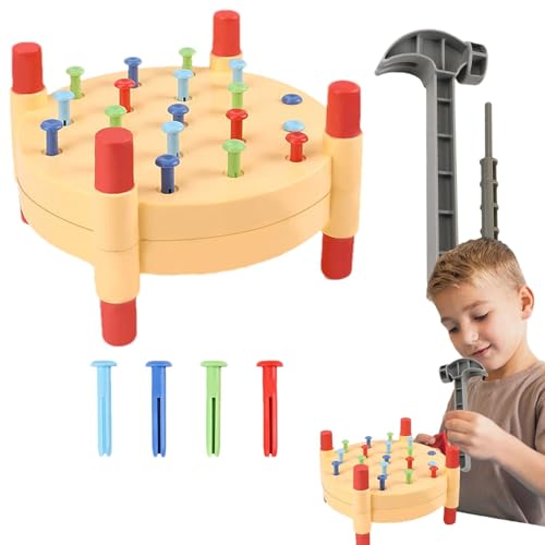 Voihamy Kleinkindhammer, Kinderhammerspielzeug - Montessori Spielzeug-Hämmerbank | Entwicklungspädagogisches interaktives Spiel für Jungen und Mädchen von Voihamy