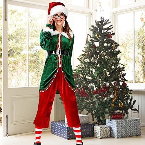 Voihamy Weihnachts Elfen Kostü Für Erwachsene | Damen Herren Weihnachtself Kostü | Weihnachts Cosplay Kostü Outfits | Weihnachtsmann Helfer Kostü | Paar Elfen Outfit Set Für Weihnachtsfeier Voihamy Weihnachts Elfen Kostü Für Erwachsene | Damen Herren Weihnachtself Kostü | Weihnachts Cosplay Kostü Outfits | Weihnachtsmann Helfer Kostü | Paar Elfen Outfit Set Für Weihnachtsfeier von Voihamy