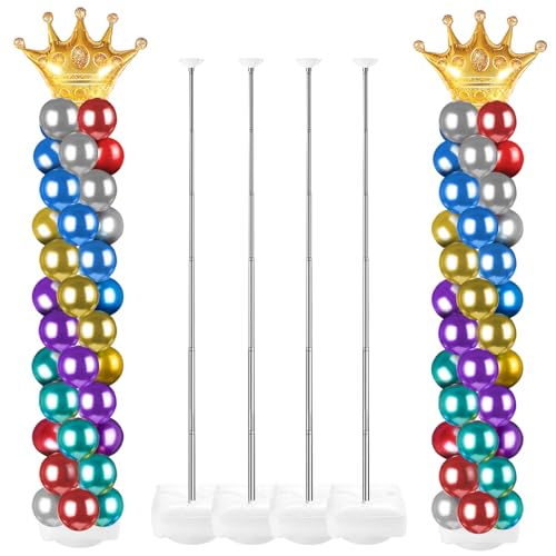 Voircoloria Ballonsäulenständer-Kit 4 Stück, verstellbarer Ballonbogenständer, Ballonturm-Säule mit wiederverwendbaren Wasserbeuteln für Gender Reveal Baby Shower Geburtstag Party Dekorationen Voircoloria Ballonsäulenständer-Kit 4 Stück, verstellbarer Ballonbogenständer, Ballonturm-Säule mit wiederverwendbaren Wasserbeuteln für Gender Reveal Baby Shower Geburtstag Party Dekorationen von Voircoloria