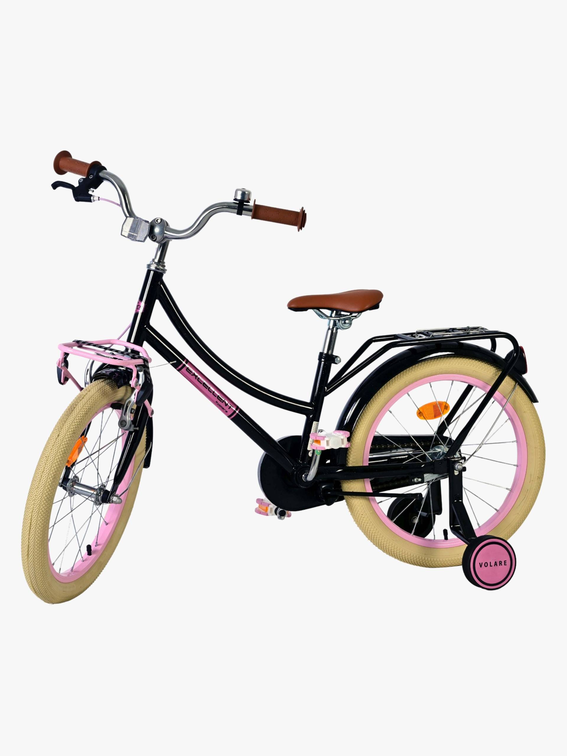 Volare Excellent Kinderfahrrad 18 Zoll, Schwarz von Volare