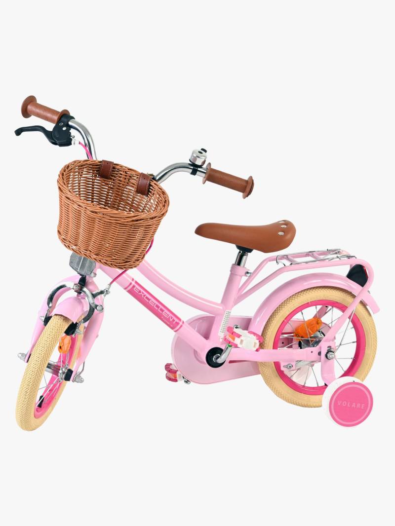Volare Excellent Kinderfahrrad mit Korb 12 Zoll, Rosa von Volare