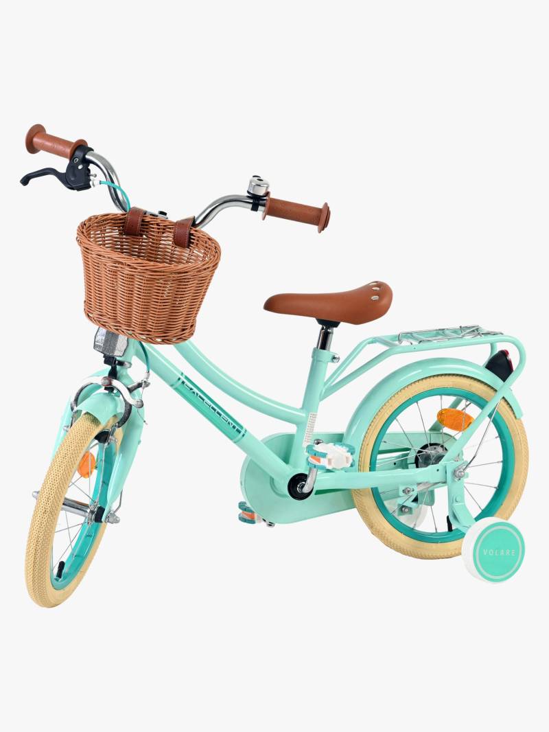 Volare Excellent Kinderfahrrad mit Korb 14 Zoll, Grün von Volare