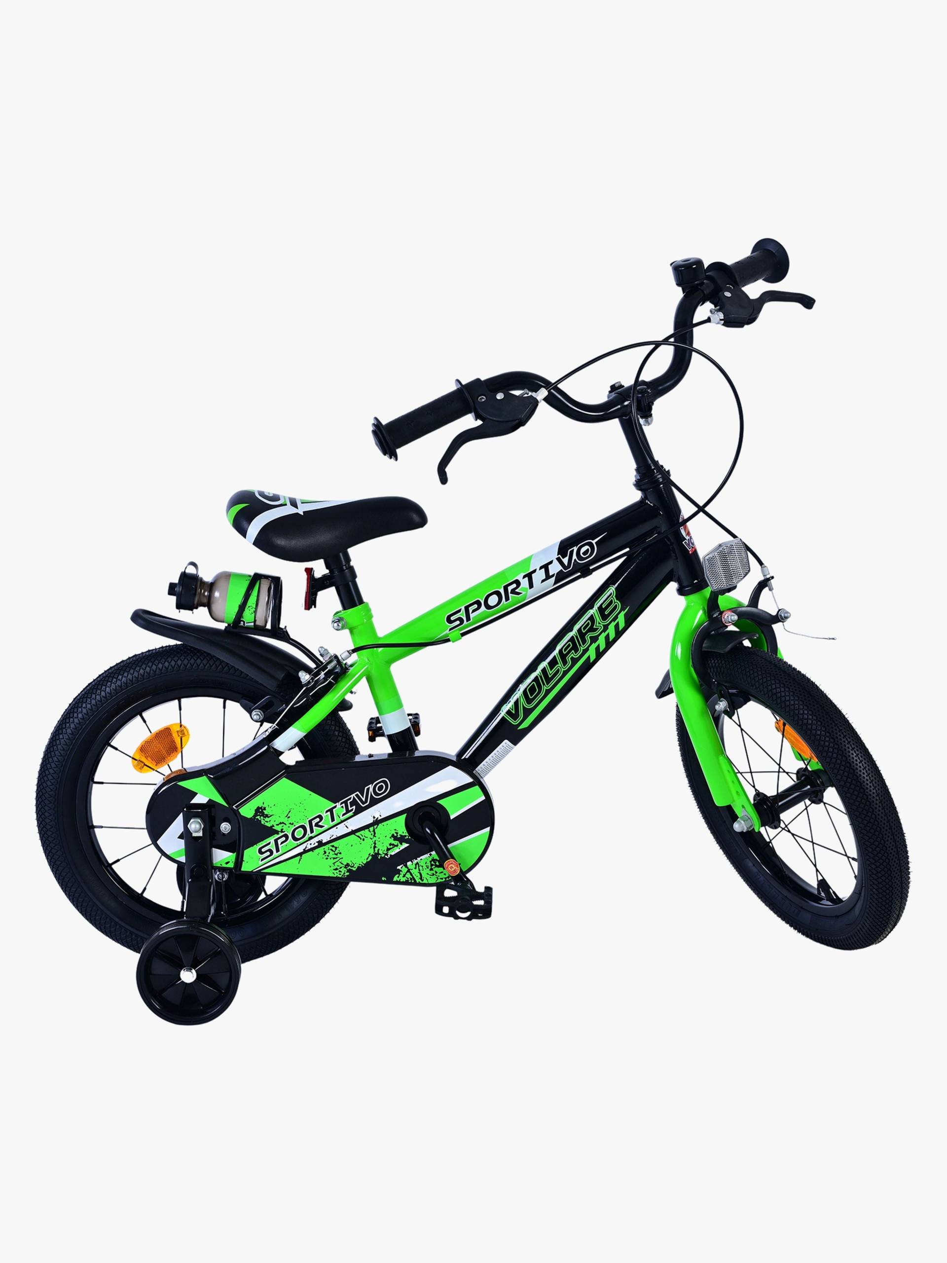 Volare Sportivo Kinderfahrrad 12 Zoll, Grün/Schwarz von Volare