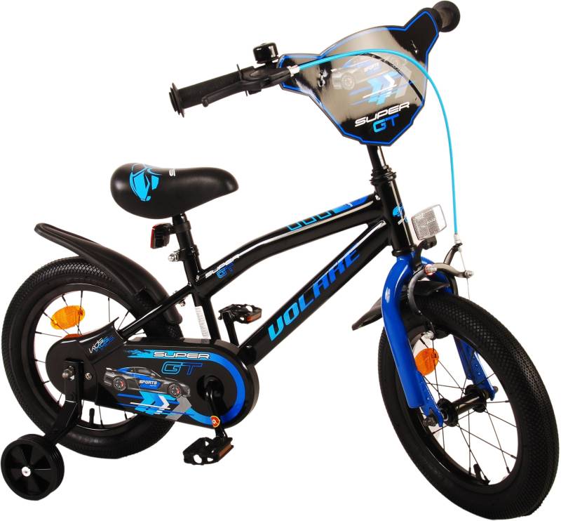 Volare Super Kinderfahrrad 14 Zoll, Blau/Schwarz von Volare