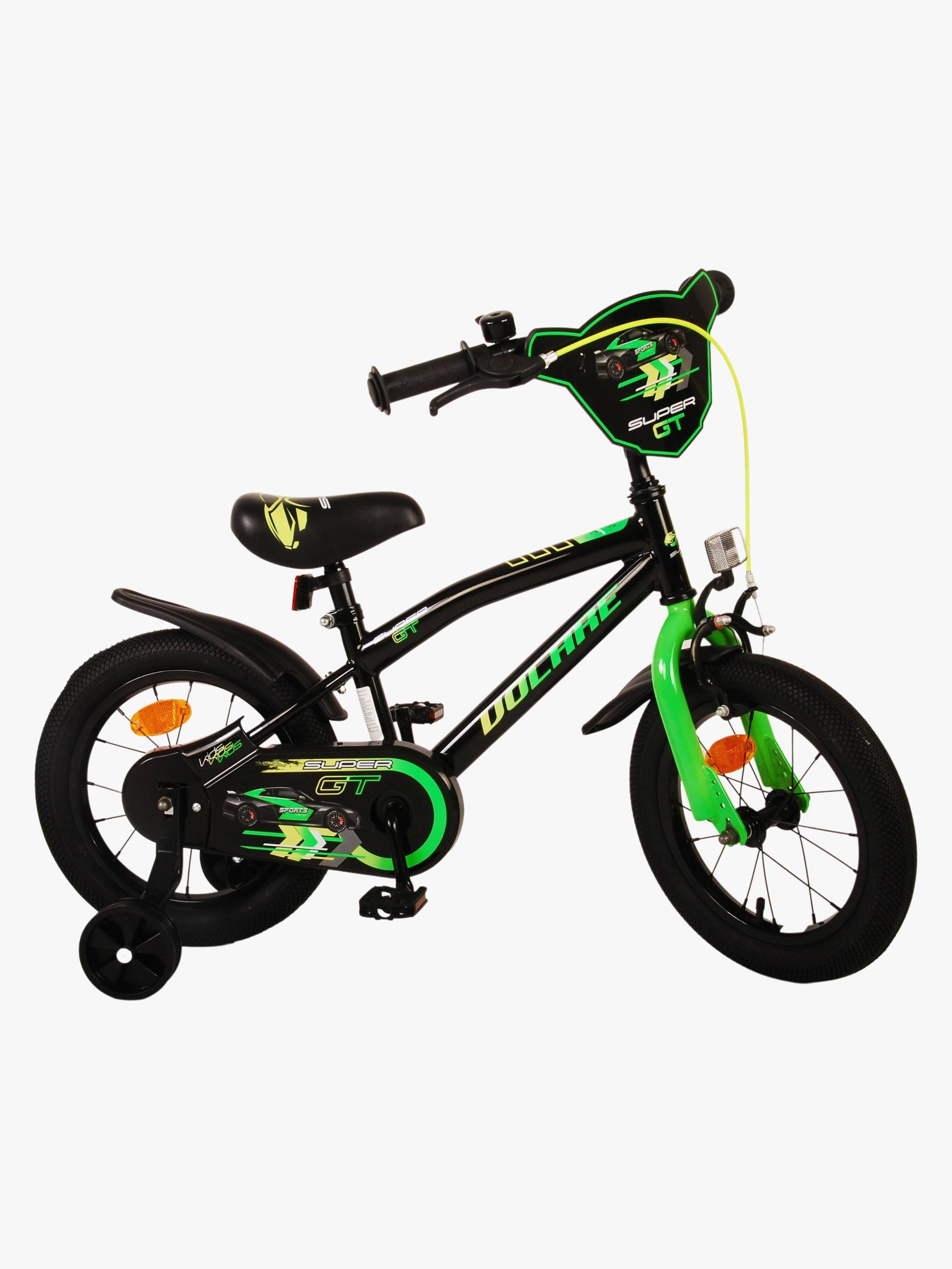 Volare Super Kinderfahrrad 14 Zoll, Grün/Schwarz von Volare