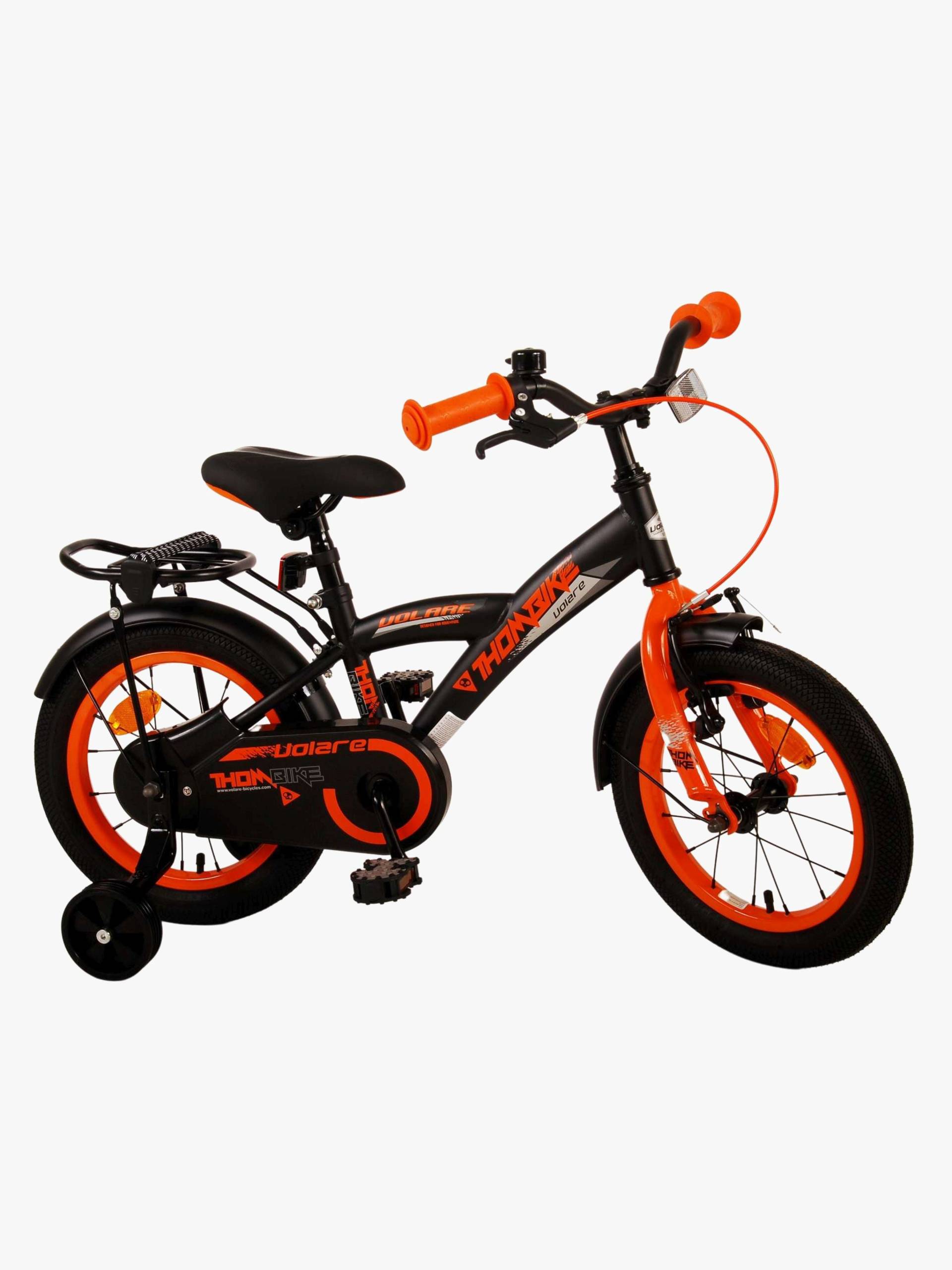 Volare Thombike Kinderfahrrad 14 Zoll, Schwarz/Orange von Volare