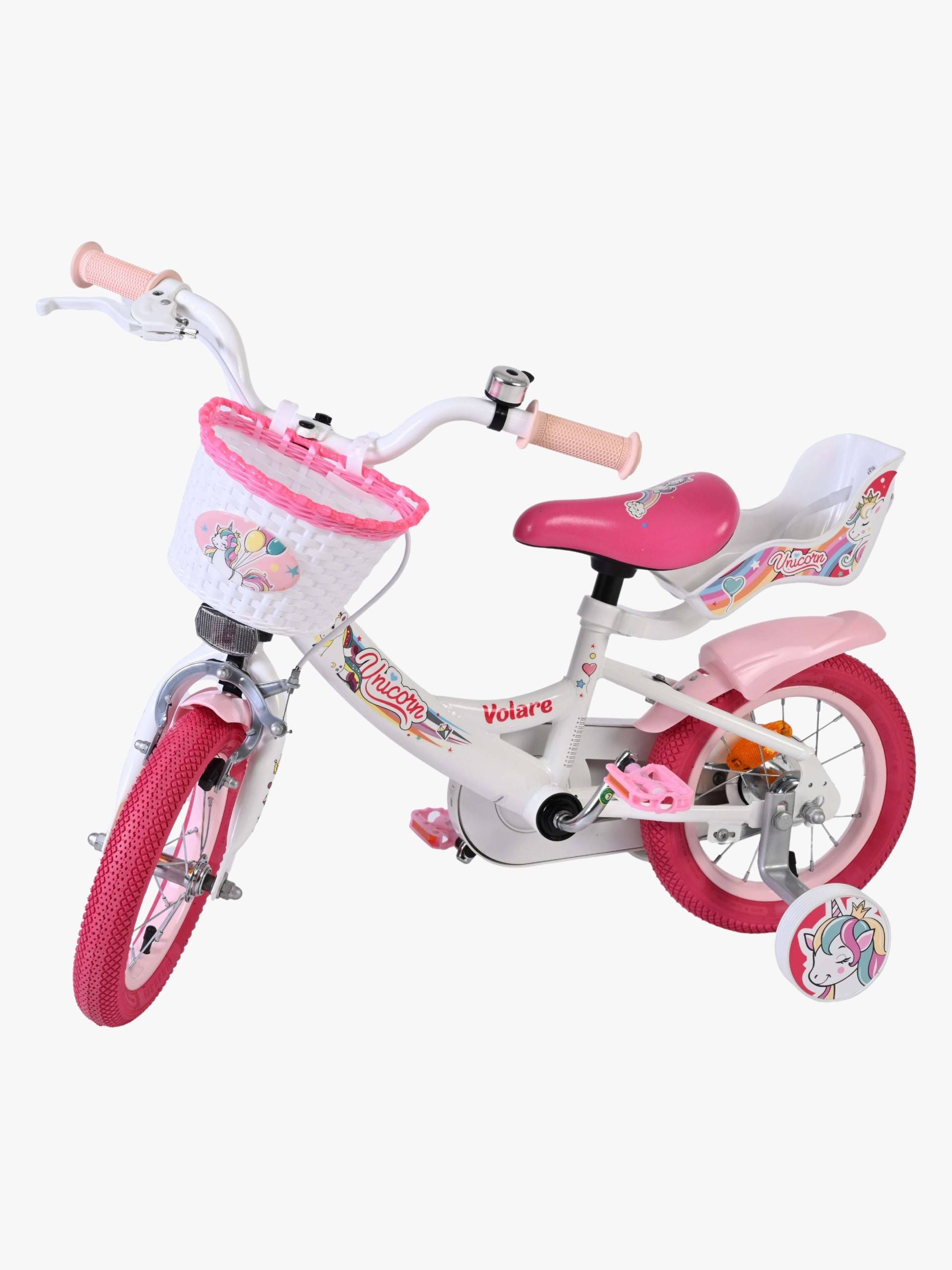 Volare Unicorn Kinderfahrrad 12 Zoll, Weiß von Volare