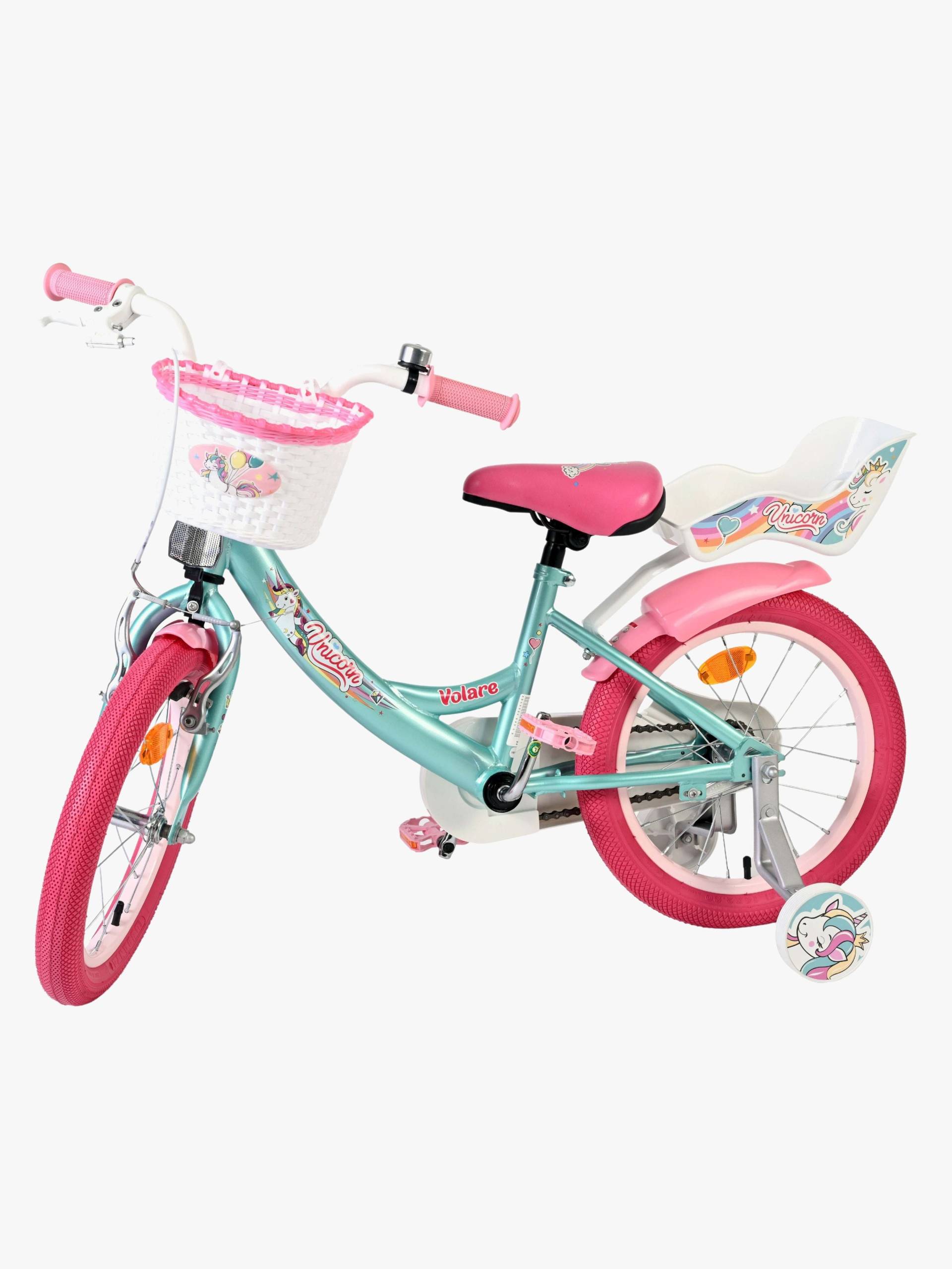 Volare Unicorn Kinderfahrrad 16 Zoll, Grün von Volare