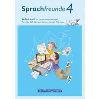 Sprachfreunde 4. Schuljahr - Ausgabe Süd (Sachsen, Sachsen-Anhalt, Thüringen) - Arbeitsheft in Schulausgangsschrift von Volk und Wissen Verlag