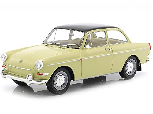 VW 1500 S (Typ 3), beige/schwarz, 1963, Modellauto, Fertigmodell, MCG 1:18 von Volkswagen