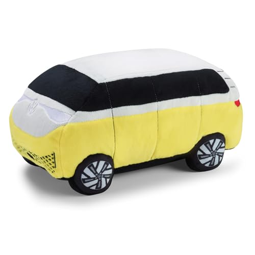Volkswagen 1T3087511 Plüschbus ID.Buzz Plüschkissen Stofftier Kissen Bulli Nackenrolle, gelb/grau von Volkswagen