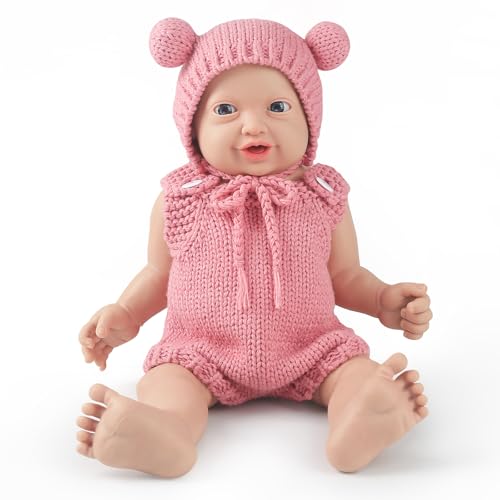 Vollence 31cm Reborn Baby Puppe Silikon, Realistische Neugeborene Silikonpuppe, Stressabbau Spielzeug - Mädchen von Vollence