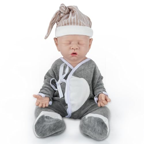 Vollence 31cm Reborn Baby Puppe Silikon, Schlafende Silikonpuppe, Realistische Babypuppe - Junge Vollence 31cm Reborn Baby Puppe Silikon, Schlafende Silikonpuppe, Realistische Babypuppe - Junge von Vollence