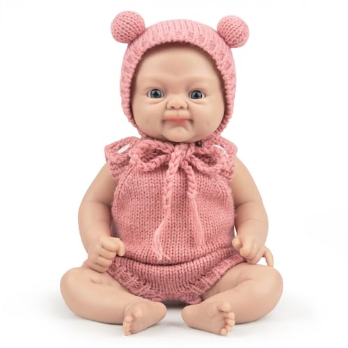 Vollence 31cm Silikon Reborn Baby Puppe, Ganzkörper-Silikonpuppe für Mädchen, Kinder von Vollence