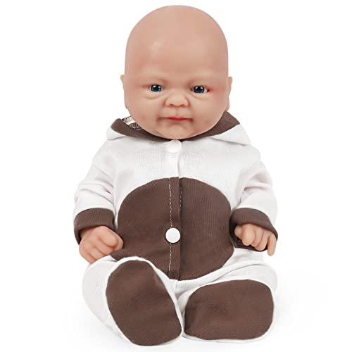 Vollence 36 cm Ganzkörper Silikon Reborn Babypuppe,Vollsilikon Babypuppes, Nicht Vinyl Puppen, Lebensechte Reborn Babypuppen - Mädchen von Vollence