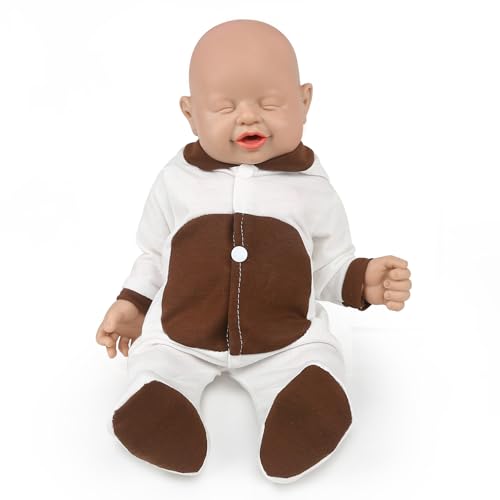 Vollence 40cm Reborn Baby Puppe Silikon,Schlafende Neugeborene, Stressabbau-Spielzeug Mädchen von Vollence