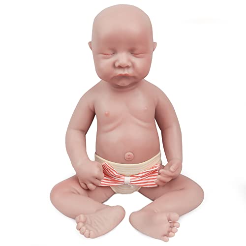 Vollence 43 cm Schlafende VollSilikon Baby Puppen, Nicht Vinyl Puppen, Silikonpuppen Vollsilikonbaby - Mädchen von Vollence