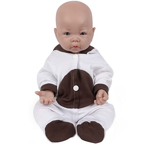 Vollence 43 cm Vollsilikon Babypuppes, Nicht Vinyl Puppen,Realistische Reborn Baby Doll, Echte Baby Dolls, Lebensechte Baby Doll, Neugeborene Baby Dolls - Mädchen von Vollence