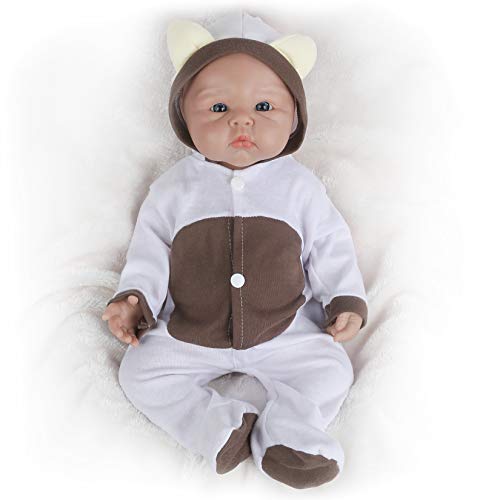 Vollence 48cm Reborn Baby Puppe Silikon, Keine Vinylpuppen, Realistische Neugeborene, Neugeborene Babypuppe - Mädchen Vollence 48cm Reborn Baby Puppe Silikon, Keine Vinylpuppen, Realistische Neugeborene, Neugeborene Babypuppe - Mädchen von Vollence