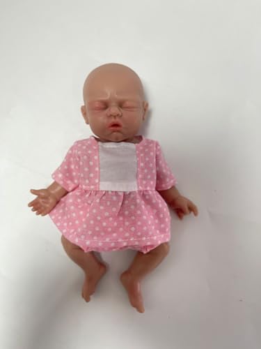 Vollence Micro-Frühchen Ganzkörper-Silikon-Babypuppe Mädchen lebensechte Mini-Reborn-Puppe Überraschung für Kinder Anti-Stress von Vollence