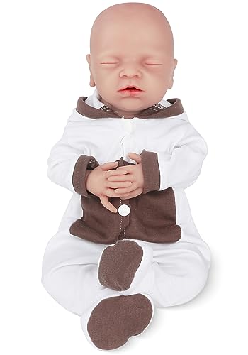 Vollence Vollständige Silikon-Reborn-Babypuppen anatomisch korrekt lebensechte Neugeborene Silikonbaby-Puppen Stressabbau Anti-Stress-Spielzeug für Kinder und Kleinkinder Kinder Geschenke - Mädchen von Vollence