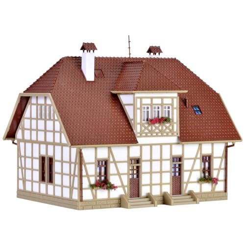 Vollmer Miniaturhaus Siedlungsgebäude 43654 Fachwerk-Siedlungshaus Kind Kinder unisex historisch Plastik, Holz von Vollmer