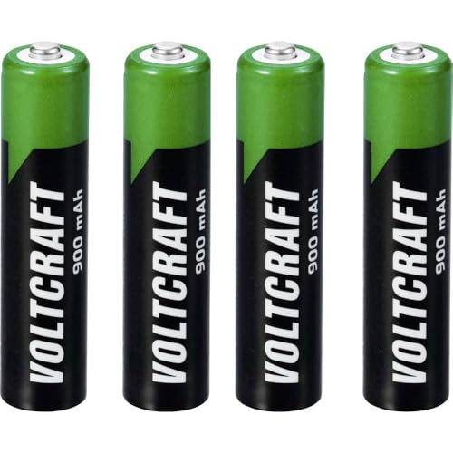 VOLTCRAFT VC-16026040 Mini-Akku (AAA) NiMH, 900 mAh, 1,2 V, 4 Stück von Voltcraft