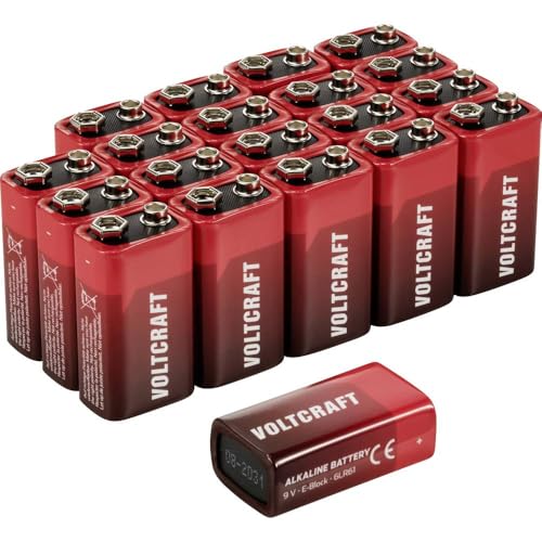VOLTCRAFT VC-16107985 9 V Block-Batterie Alkali-Mangan 550 mAh 9 V 20 St. von Voltcraft