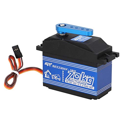 Voluxe RC Servo, Analog Servo, für 1/5 SPTZOHV180W 70KG Fernbedienung RC Car RC Spielzeug Zubehör Wasserdicht für Rc Flugzeug Rc Spielzeug(Black) von Voluxe