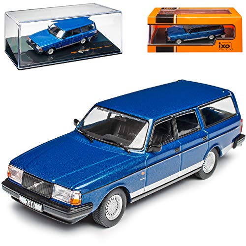 Volvo 240 Polar Break Kombi Blau 1974-1993 1/43 IXO Modell Auto mit individiuellem Wunschkennzeichen von Volvo