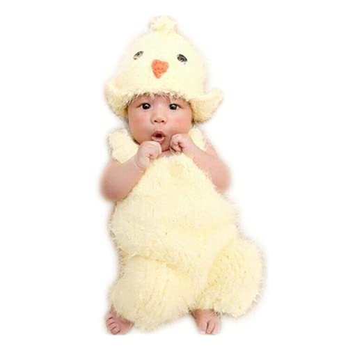 Fotoshooting-Kostüm für Neugeborene, niedliches Kükenkleidung, Kleinkind, Baby, Jungen, Mädchen, Fotoshooting-Kostüm, passend für 0-3 Monate von Vomdrok