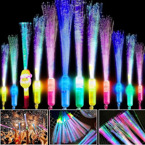 Vomkela 12 Stück LED Leuchtstab Glasfaser,Zauberstab Leuchtend Leuchtdeko,3 Modi Blinkende,Leuchtstäbe Glow Sticks Kinder Leuchtwedel,Party Mitgebsel Kindergeburtstag Gastgeschenke für Weihnachten Vomkela 12 Stück LED Leuchtstab Glasfaser,Zauberstab Leuchtend Leuchtdeko,3 Modi Blinkende,Leuchtstäbe Glow Sticks Kinder Leuchtwedel,Party Mitgebsel Kindergeburtstag Gastgeschenke für Weihnachten von Vomkela