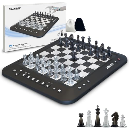 P6 Elektronisches Schach - Computerschachbrett, Smart Chess Board Mit LED - Magnetisches Schachset für Kinder & Erwachsene von Vonset