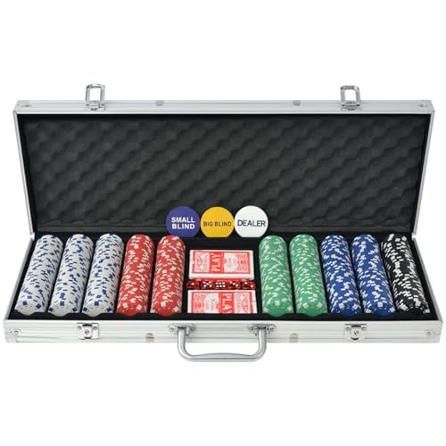 Vopese Poker Set mit 500 Chips Aluminium Poker-Set Model80182 von Vopese