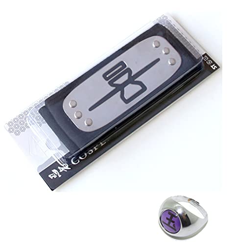 Vophifo Ninja Stirnband Ring von Akatsuki Cosplay (Stirnband und Fingering von Sasori) von Vophifo