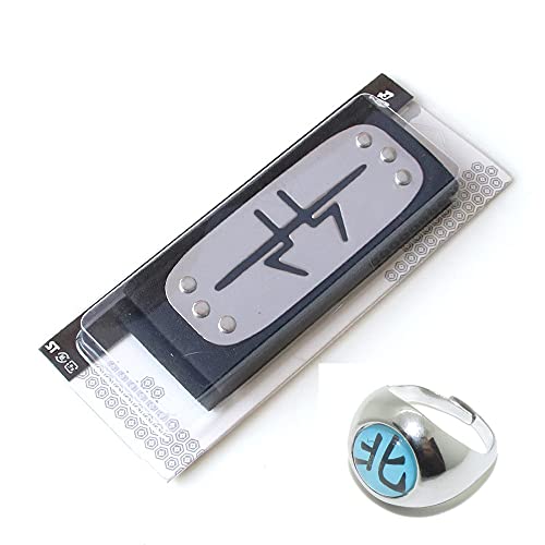 Vophifo Ninja Stirnband Ring von Akatsuki Cosplay (Stirnband und Fingerring von Kakuzu) von Vophifo