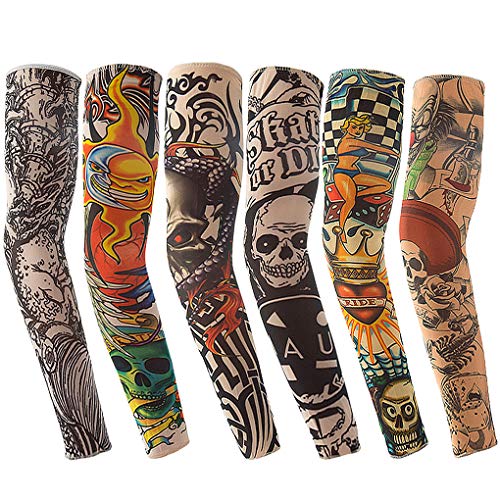 Vordas Tattoo Ärmel, 6 Stück Tatoo Armstrümpfe Arm Tattoo Strumpf Tattoo Armstrumpf Armstrümpfe Tattoo Strumpf Arm Männer für Karneval Fasching Party - Style A Vordas Tattoo Ärmel, 6 Stück Tatoo Armstrümpfe Arm Tattoo Strumpf Tattoo Armstrumpf Armstrümpfe Tattoo Strumpf Arm Männer für Karneval Fasching Party - Style A von Vordas