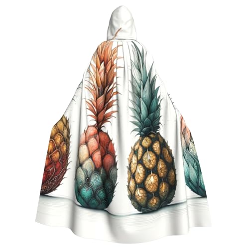 Ananas-Sommer-Fruit Hexen-Umhang für Erwachsene, Halloween-Kostüm, Kapuzenumhang von Vortithora