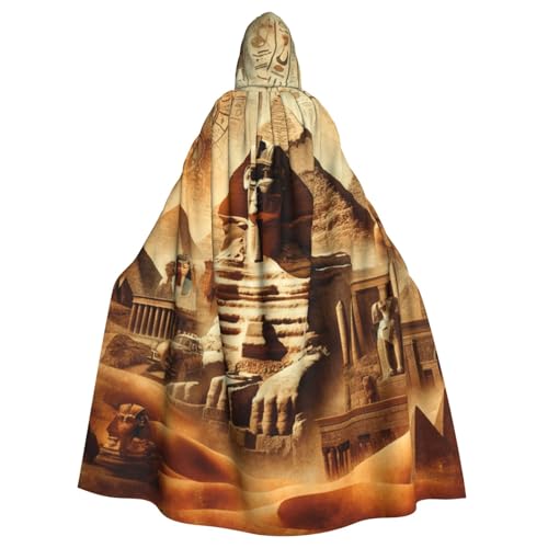 Antik-Ägyptisch-Mysterie-Hieroglyphen Hexenumhang für Erwachsene, Halloween-Kostüm, Kapuzenumhang Antik-Ägyptisch-Mysterie-Hieroglyphen Hexenumhang für Erwachsene, Halloween-Kostüm, Kapuzenumhang von Vortithora