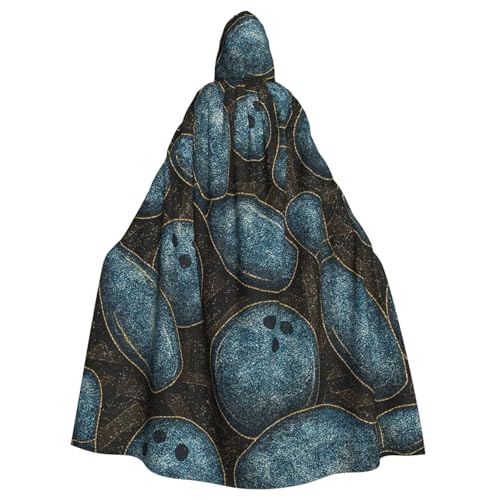 Bowlingball Hexen-Kapuzenumhang für Erwachsene, Halloween-Kostüm, Kapuzenumhang von Vortithora