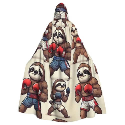 Boxer-Sloths Hexen-Kapuzenumhang für Erwachsene, Halloween-Kostüm, Kapuzenumhang Boxer-Sloths Hexen-Kapuzenumhang für Erwachsene, Halloween-Kostüm, Kapuzenumhang von Vortithora