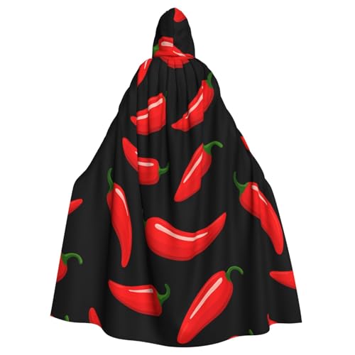 Chili Peppers Hexen-Kapuzenumhang für Erwachsene, Halloween-Kostüm, Kapuzenumhang Chili Peppers Hexen-Kapuzenumhang für Erwachsene, Halloween-Kostüm, Kapuzenumhang von Vortithora