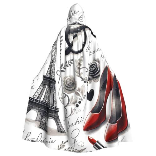 French-High-Heels-Paris Hexen-Kapuzenumhang für Erwachsene, Halloween-Kostüm, Kapuzenumhang French-High-Heels-Paris Hexen-Kapuzenumhang für Erwachsene, Halloween-Kostüm, Kapuzenumhang von Vortithora